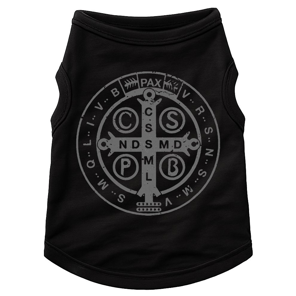 Religious Catholic St. Benedict Medal Christian Doggie Tank