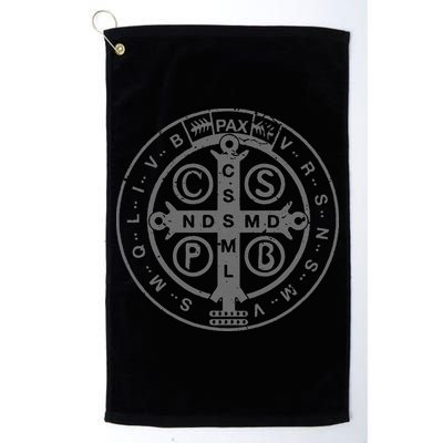 Religious Catholic St. Benedict Medal Christian Golf Towel