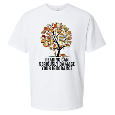 Reading Can Seriously Damage Your Ignorance Book Lover Sueded Cloud Jersey T-Shirt