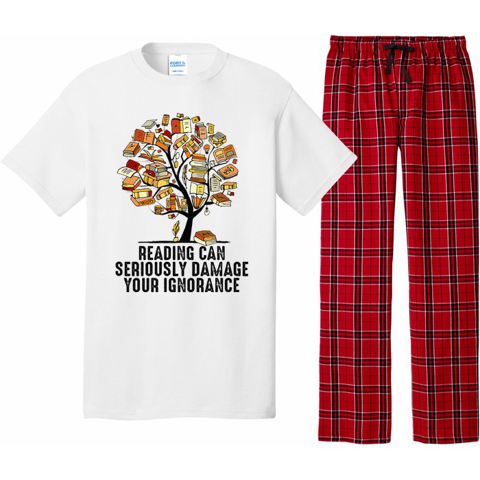 Reading Can Seriously Damage Your Ignorance Book Lover Pajama Set