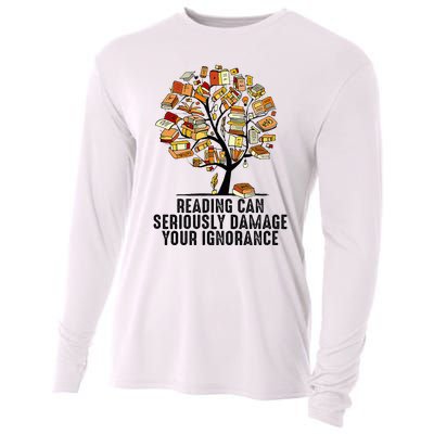 Reading Can Seriously Damage Your Ignorance Book Lover Cooling Performance Long Sleeve Crew