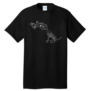 Retro Cute Skeleton Hand Boop Dog Funny Halloween Gift Tall T-Shirt