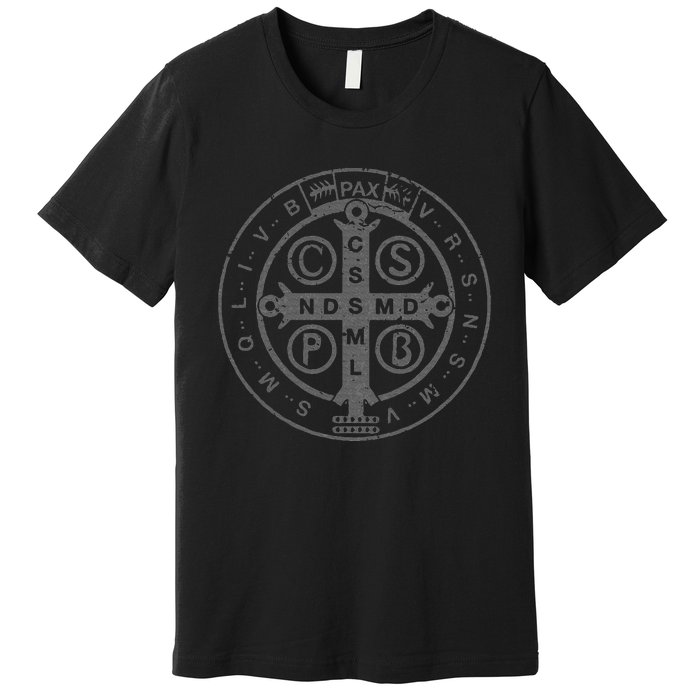 Religious Catholic St. Benedict Medal Christian Premium T-Shirt