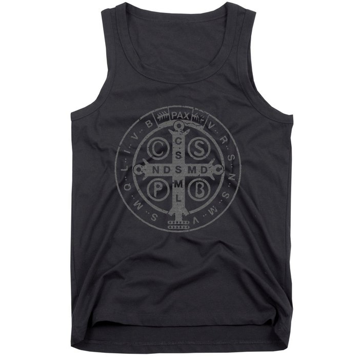 Religious Catholic St. Benedict Medal Christian Tank Top