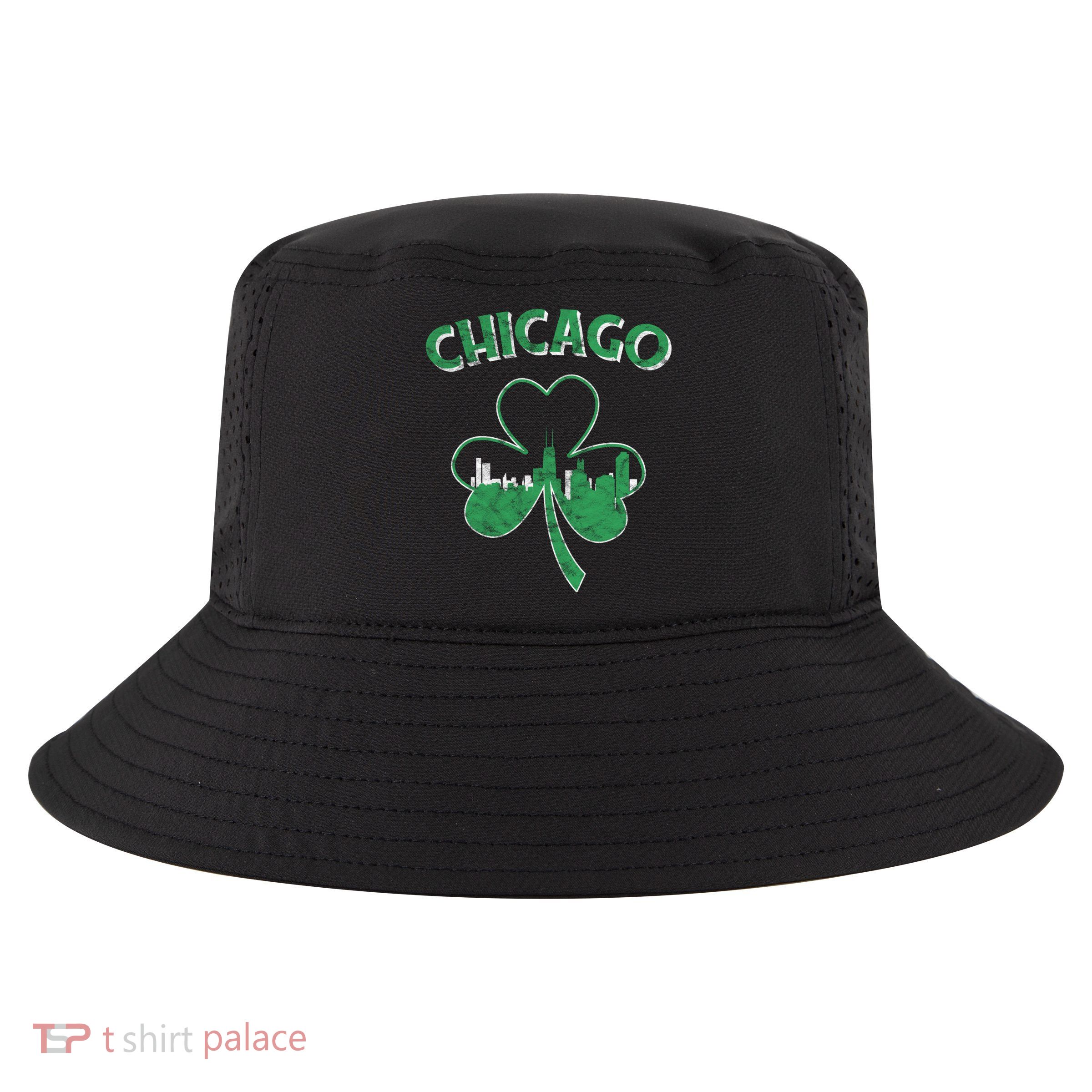 Retro Chicago St Patricks Day Shamrock Gift Cool Comfort Performance Bucket Hat