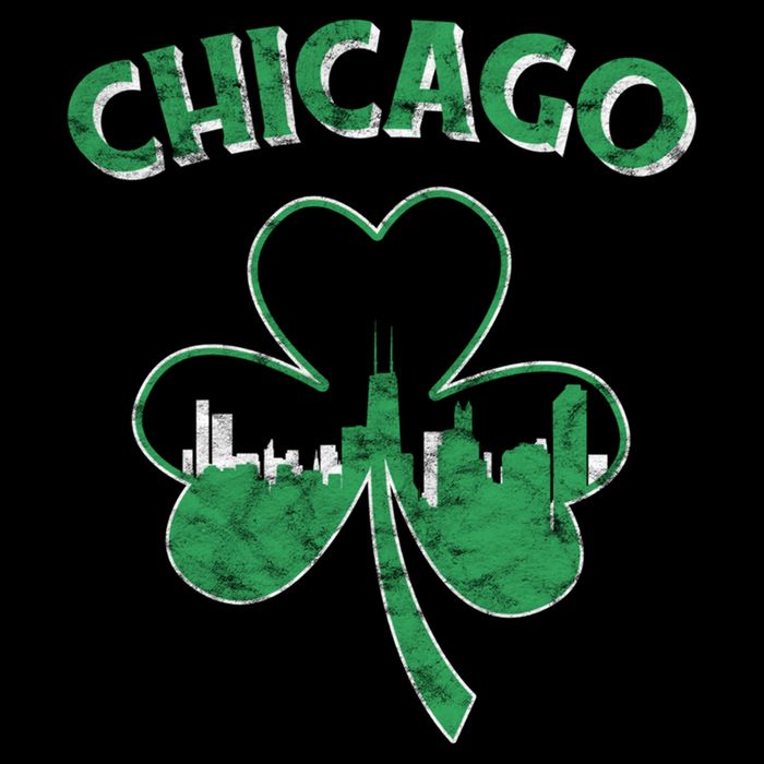 Retro Chicago St Patricks Day Shamrock Gift Cooling Performance Crew T-Shirt