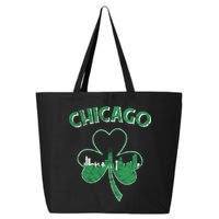 Retro Chicago St Patricks Day Shamrock Gift 25L Jumbo Tote