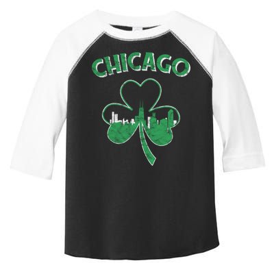 Retro Chicago St Patricks Day Shamrock Gift Toddler Fine Jersey T-Shirt