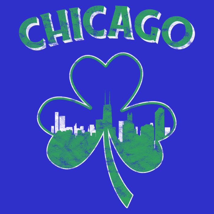 Retro Chicago St Patricks Day Shamrock Gift Magnet