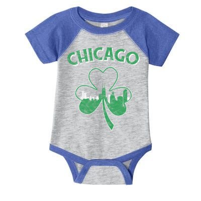 Retro Chicago St Patricks Day Shamrock Gift Infant Baby Jersey Bodysuit