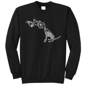 Retro Cute Skeleton Hand Boop Dog Funny Halloween Sweatshirt