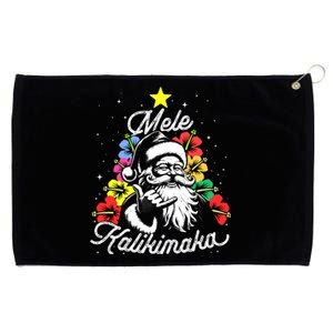 Retro Christmas Surf Mele Kalikimaka Santa Shaka Hawaii Great Gift Grommeted Golf Towel