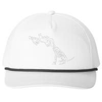 Retro Cute Skeleton Hand Boop Dog Funny Halloween Snapback Five-Panel Rope Hat