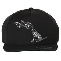 Retro Cute Skeleton Hand Boop Dog Funny Halloween Wool Snapback Cap