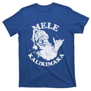 Retro Christmas Surf Mele Kalikimaka Santa Shaka Hawaii Cute Gift T-Shirt