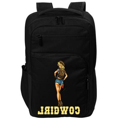 Reverse Cowgirl Sexy Lady Logo Impact Tech Backpack