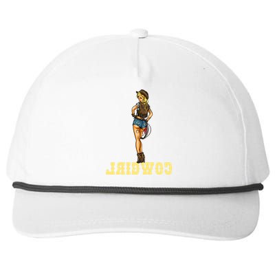 Reverse Cowgirl Sexy Lady Logo Snapback Five-Panel Rope Hat