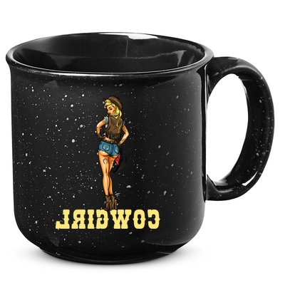 Reverse Cowgirl Sexy Lady Logo 15oz Campfire Ceramic Mug