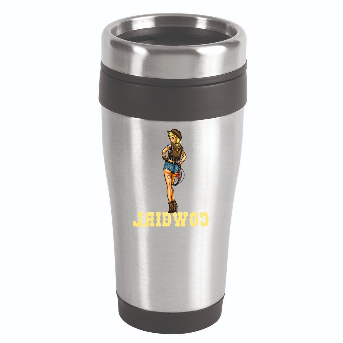 Reverse Cowgirl Sexy Lady Logo 16oz Travel Tumbler
