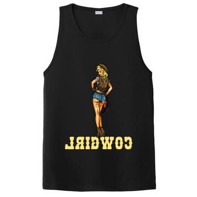 Reverse Cowgirl Sexy Lady Logo PosiCharge Competitor Tank