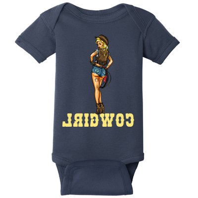 Reverse Cowgirl Sexy Lady Logo Baby Bodysuit