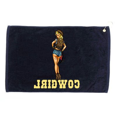 Reverse Cowgirl Sexy Lady Logo Grommeted Golf Towel