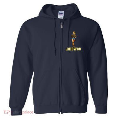 Reverse Cowgirl Sexy Lady Logo Full Zip Hoodie