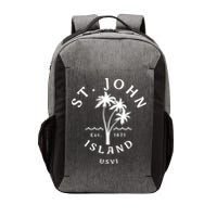 Retro Cool St John Usvi Beach Palm Tree Novelty Souvenir Gift Vector Backpack