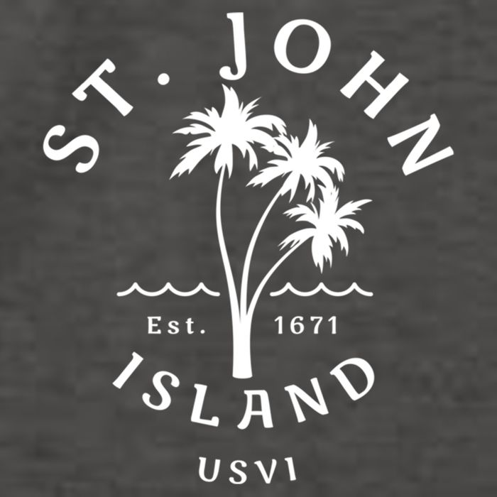 Retro Cool St John Usvi Beach Palm Tree Novelty Souvenir Gift Vector Backpack
