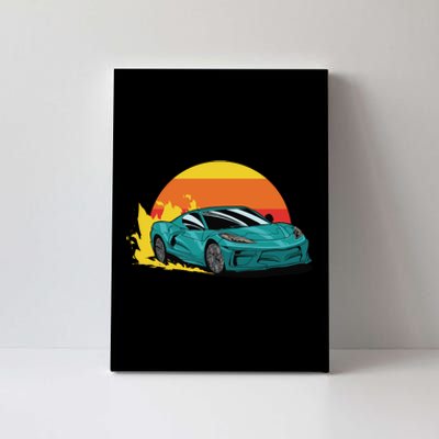 Race Car Sunset Canvas