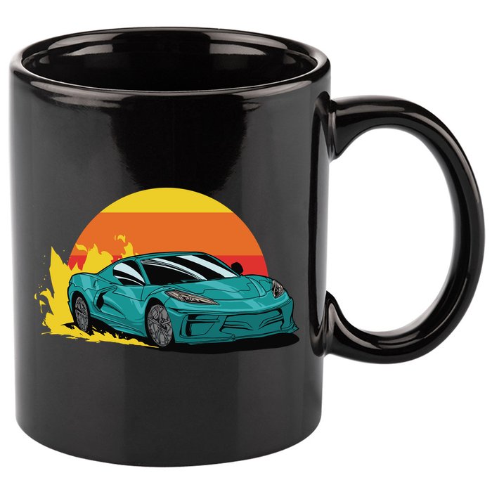 Race Car Sunset 11oz C Handle Ceramic Mug