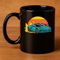 Race Car Sunset 11oz C Handle Ceramic Mug