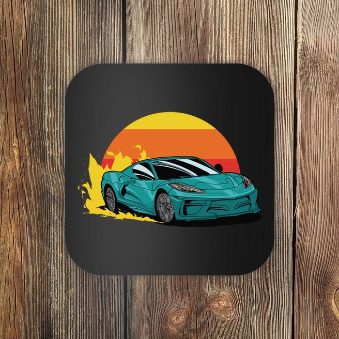 Race Car Sunset Coaster