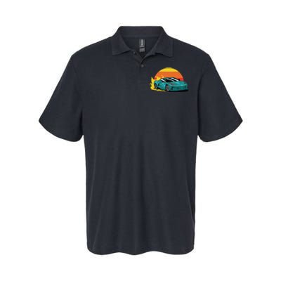 Race Car Sunset Softstyle Adult Sport Polo