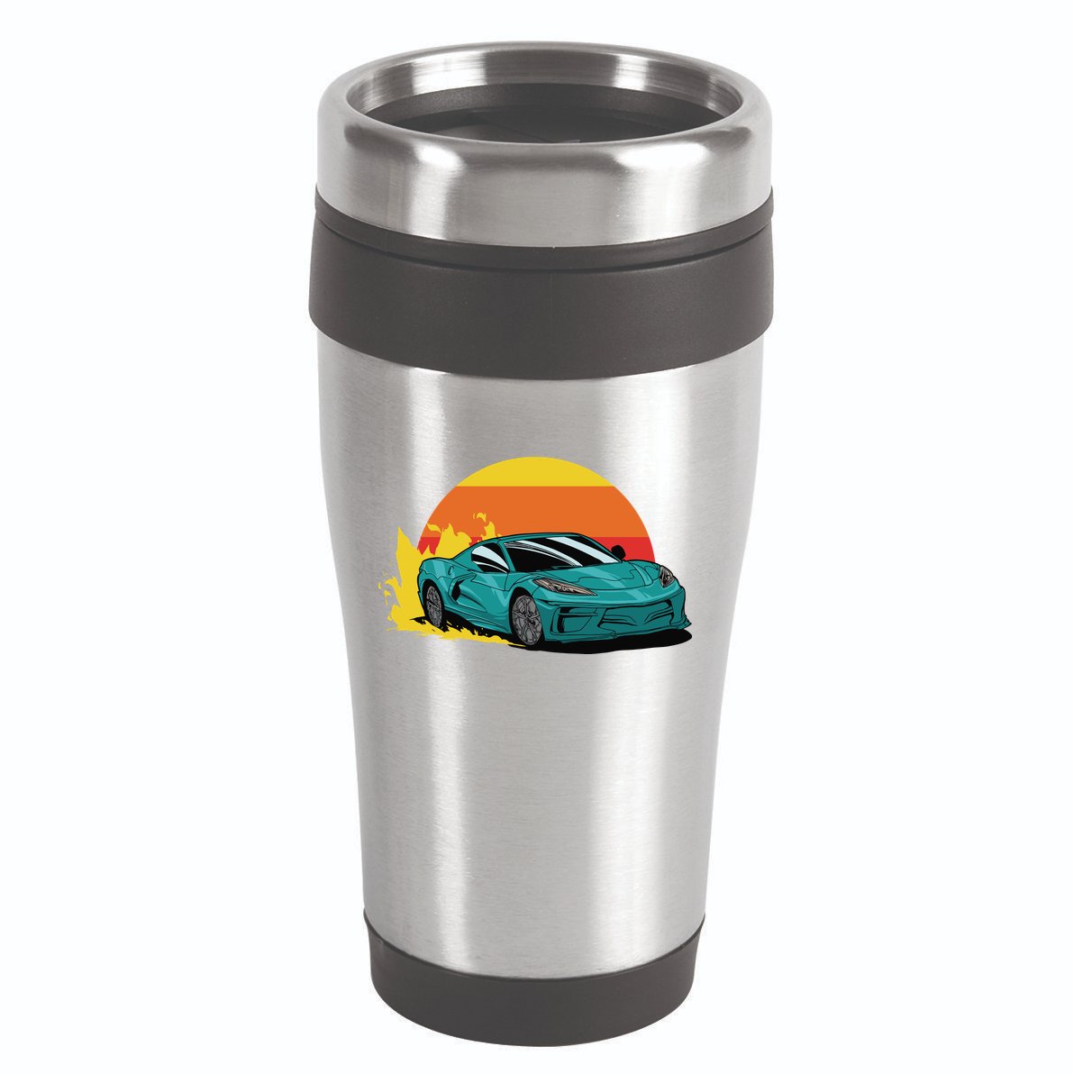 Race Car Sunset 16oz Travel Tumbler