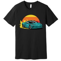 Race Car Sunset Premium T-Shirt