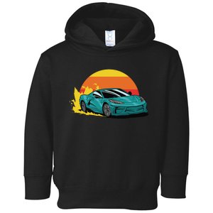 Race Car Sunset Toddler Hoodie