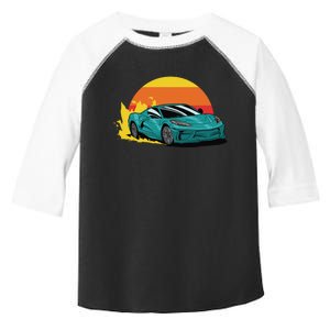 Race Car Sunset Toddler Fine Jersey T-Shirt