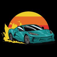 Race Car Sunset Toddler Fine Jersey T-Shirt