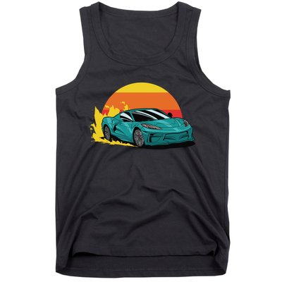 Race Car Sunset Tank Top