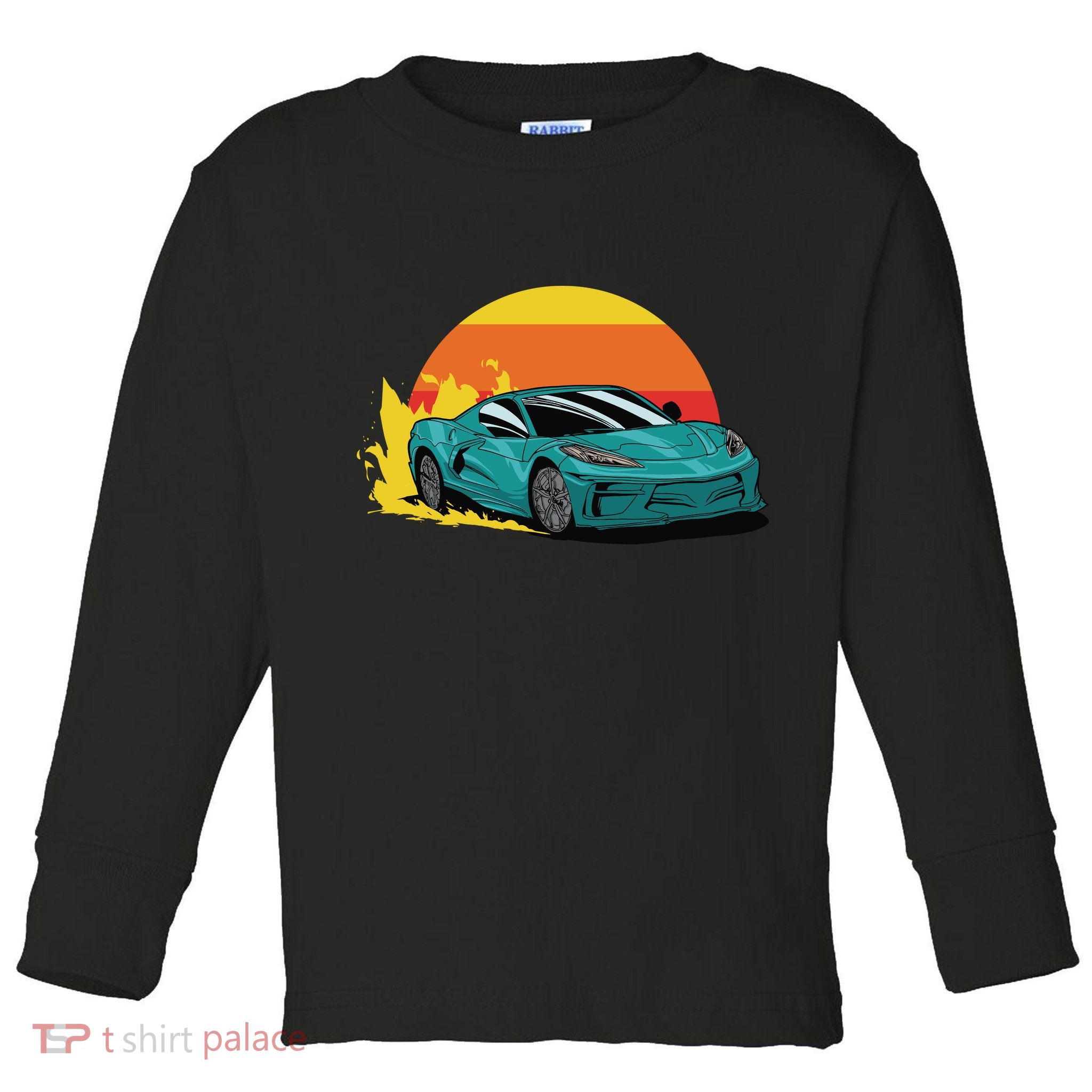 Race Car Sunset Toddler Long Sleeve Shirt