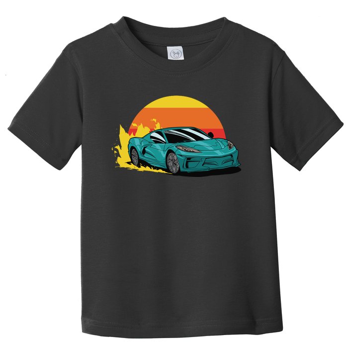 Race Car Sunset Toddler T-Shirt