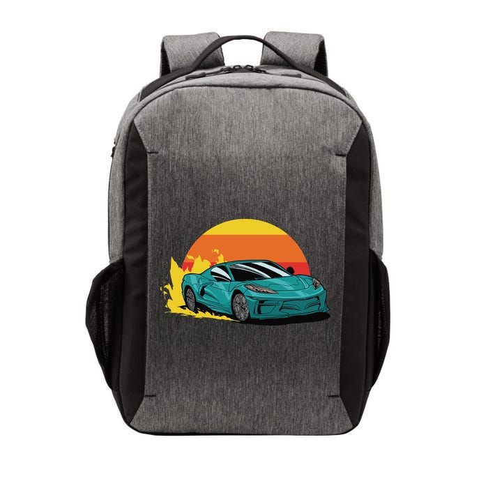 Race Car Sunset Vector Backpack
