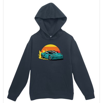 Race Car Sunset Urban Pullover Hoodie