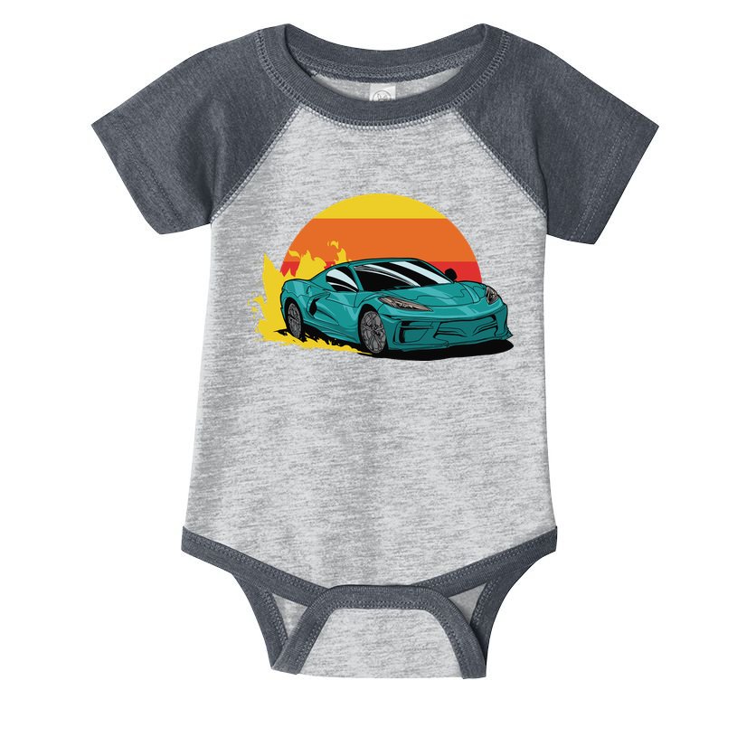 Race Car Sunset Infant Baby Jersey Bodysuit
