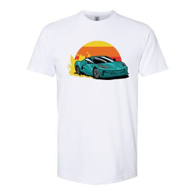 Race Car Sunset Softstyle® CVC T-Shirt