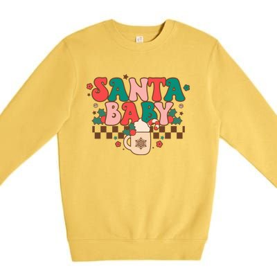 Retro Christmas Santa Clause Reindeer Jolly Tis The Season Gift Premium Crewneck Sweatshirt