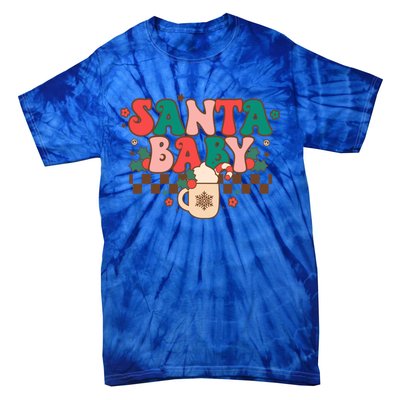 Retro Christmas Santa Clause Reindeer Jolly Tis The Season Gift Tie-Dye T-Shirt