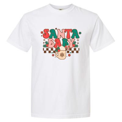 Retro Christmas Santa Clause Reindeer Jolly Tis The Season Gift Garment-Dyed Heavyweight T-Shirt