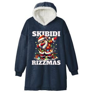 Rizz Christmas Santa Funny Xmas Gen Alpha Ski Bidi Riz Mas Hooded Wearable Blanket